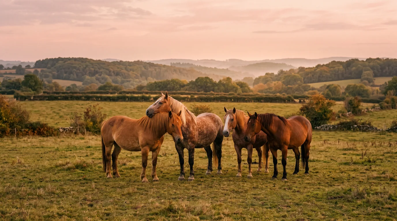 Les chevaux du Élevage du Coutillas en liberté, Charente
